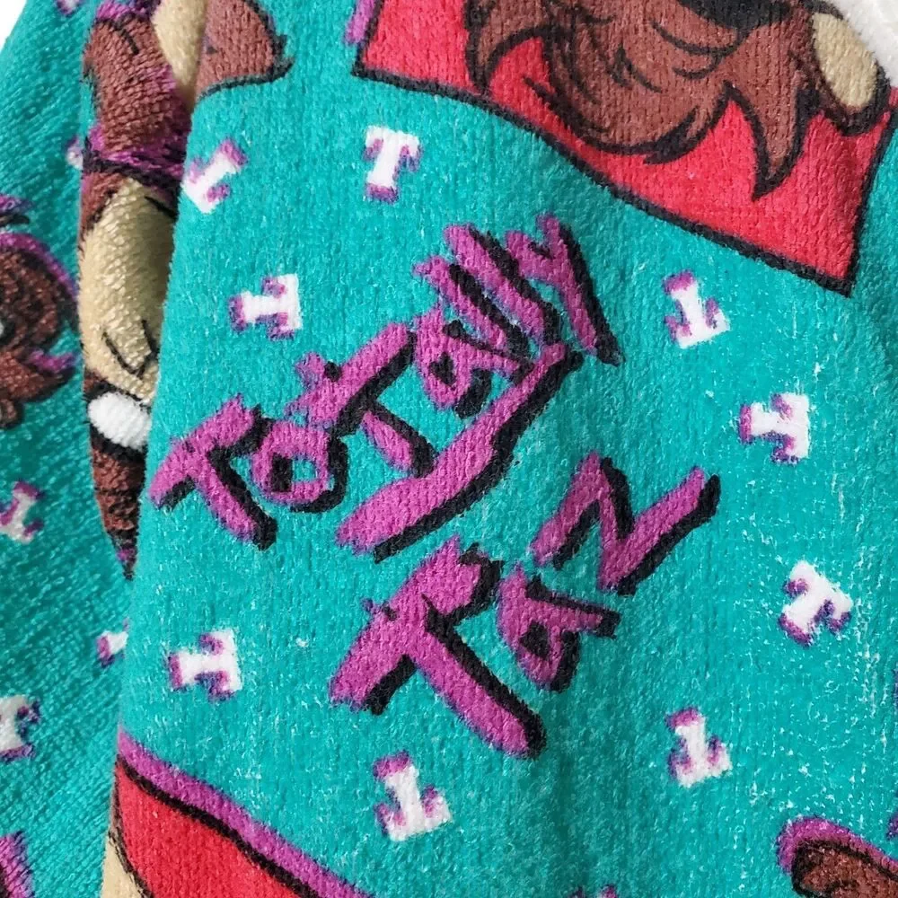 Vintage 90s Taz Looney Tunes Terry Cloth Robe Children's Size L 7-9